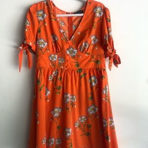 Orange floral sundress